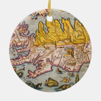Map Of Iceland Ceramic Ornament by geila898 at Zazzle