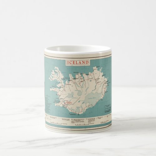 Map of Iceland circa 1959 Coffee Mug