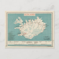 Map of Iceland (circa 1959)