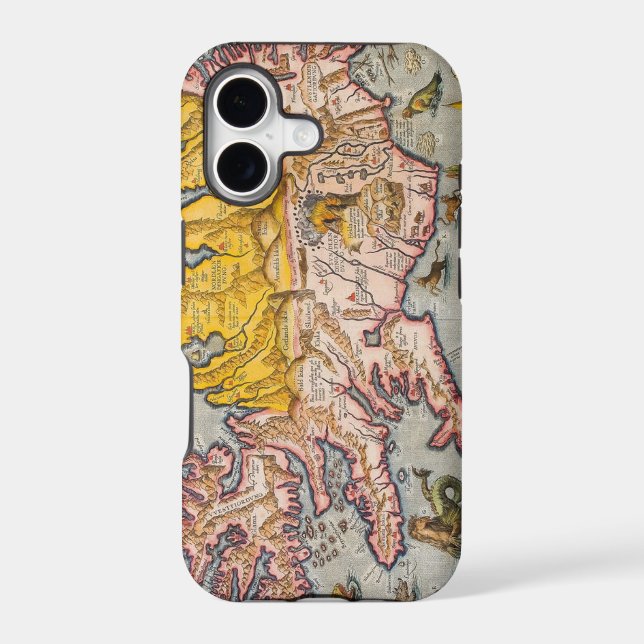 Map of Iceland Iphone Case (Back)