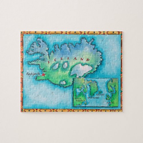 Map of Iceland Jigsaw Puzzle
