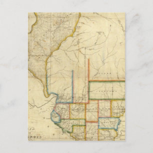 Map of Illinois 3 Postcard