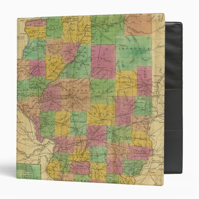 Map of Illinois 3 Ring Binder (Front/Inside)