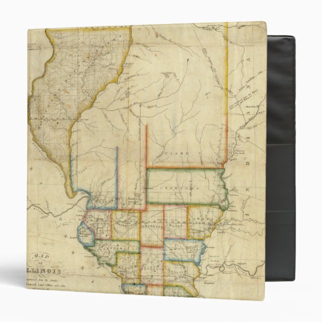 Map of Illinois 3 Ring Binder (Front/Inside)