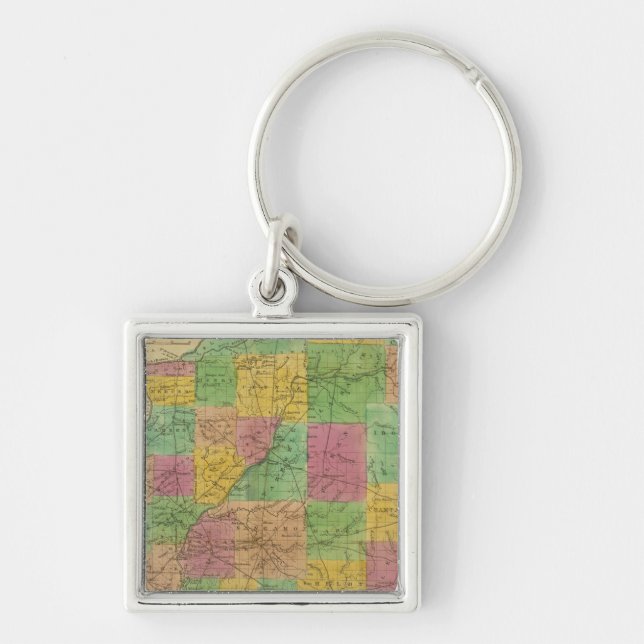 Map of Illinois Keychain (Front)