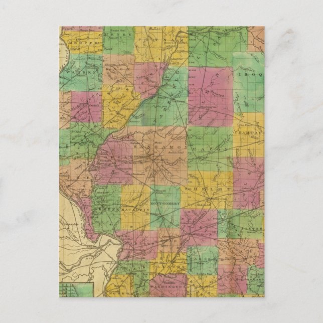 Map of Illinois Postcard (Front)