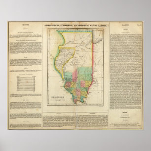 Map Of Illinois Poster