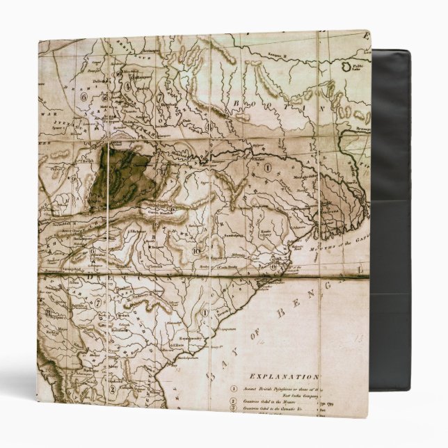 Map of India, 1803 Binder (Front/Inside)