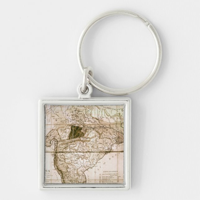 Map of India, 1803 Keychain (Front)