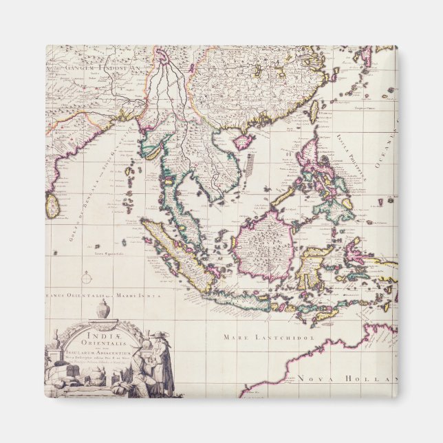 Map of India & the East Indies Magnet (Front)