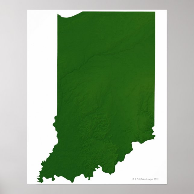Map of Indiana 2 Poster (Front)