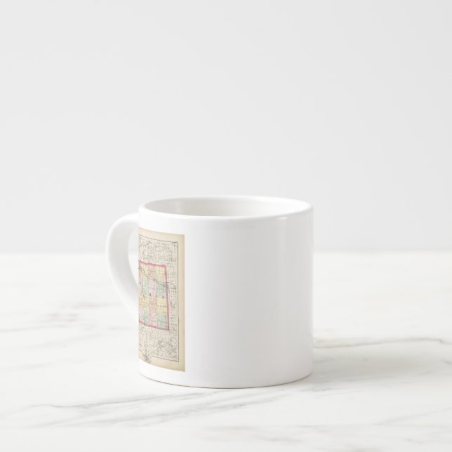 Map of Ingham County, Michigan Espresso Cup (Front Left)