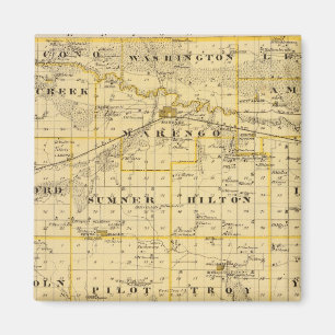 Map of Iowa County, State of Iowa Magnet