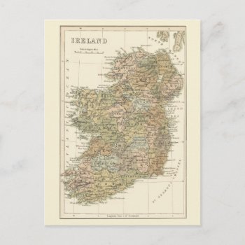 Map Of Ireland 1862 Wedding Save The Date Announcement Postcard by DigitalDreambuilder at Zazzle