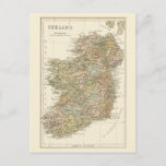 Map Of Ireland 1862 Wedding Save The Date Announcement Postcard at Zazzle