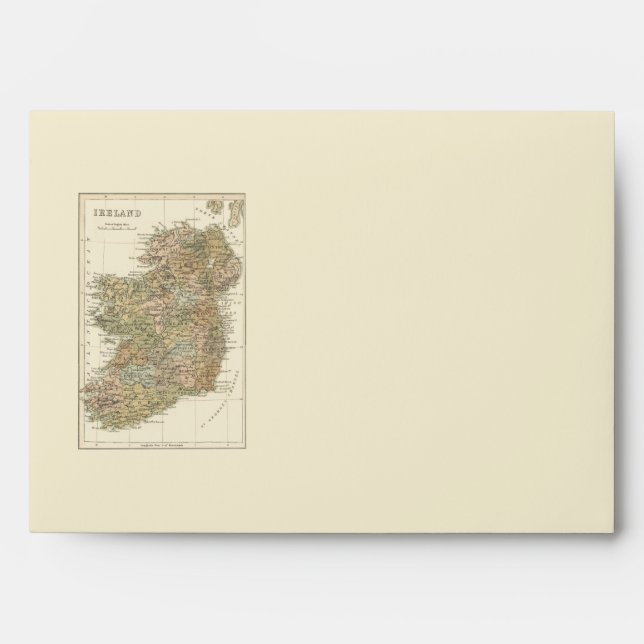 Map of Ireland 1862 Wedding Stationery Envelope (Front)