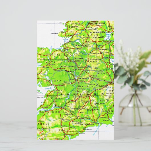 Map of Ireland Emerald Isle St Patrick's Day (Standing Front)