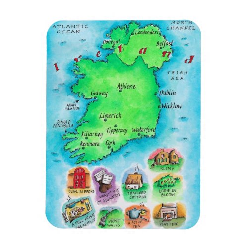 Map of Ireland Magnet