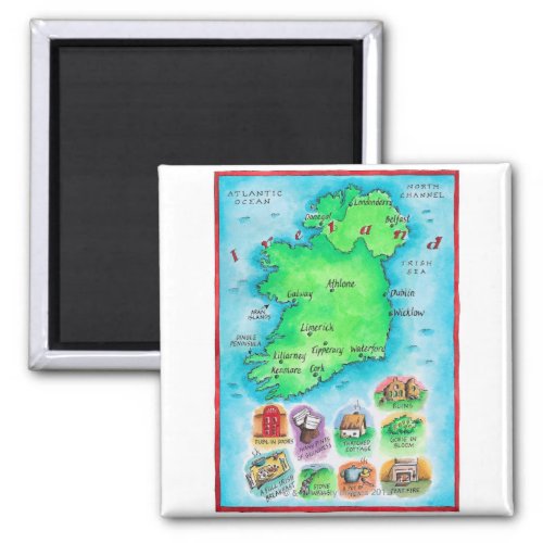 Map of Ireland Magnet