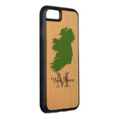 map of Ireland monogrammed Carved Wood iPhone Case (Right)