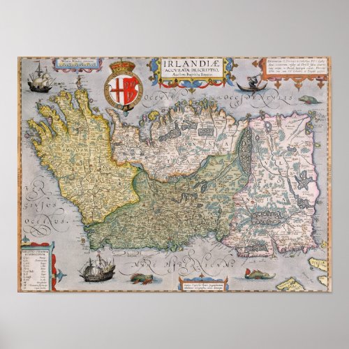 Map of Ireland Poster