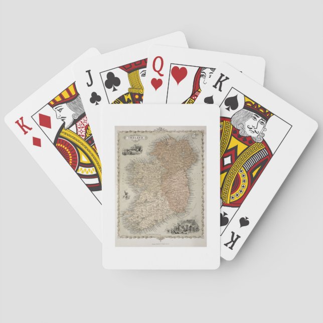 Map of Ireland, published c.1850 (hand-coloured en Poker Cards (Back)