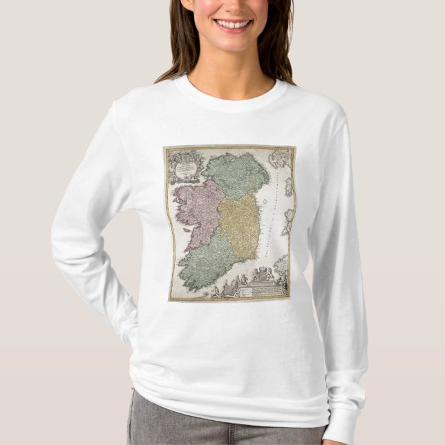 Map of Ireland showing the Provinces of Ulster T-Shirt (Front)