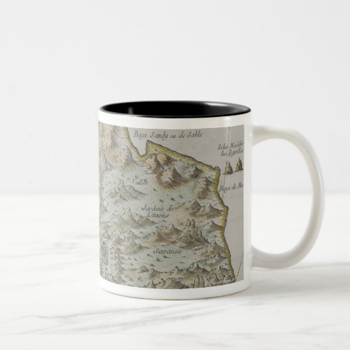 Map of Island of St Helena Two_Tone Coffee Mug