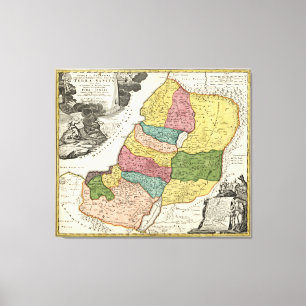 Map of Israel (1720) Canvas Print