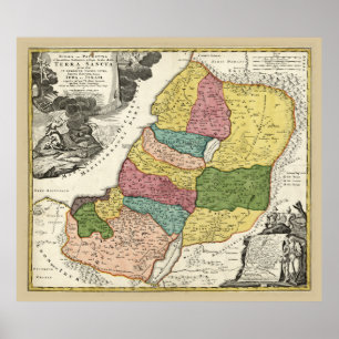 Map of Israel (1720) Poster