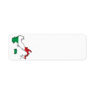 Map of Italy Address Label