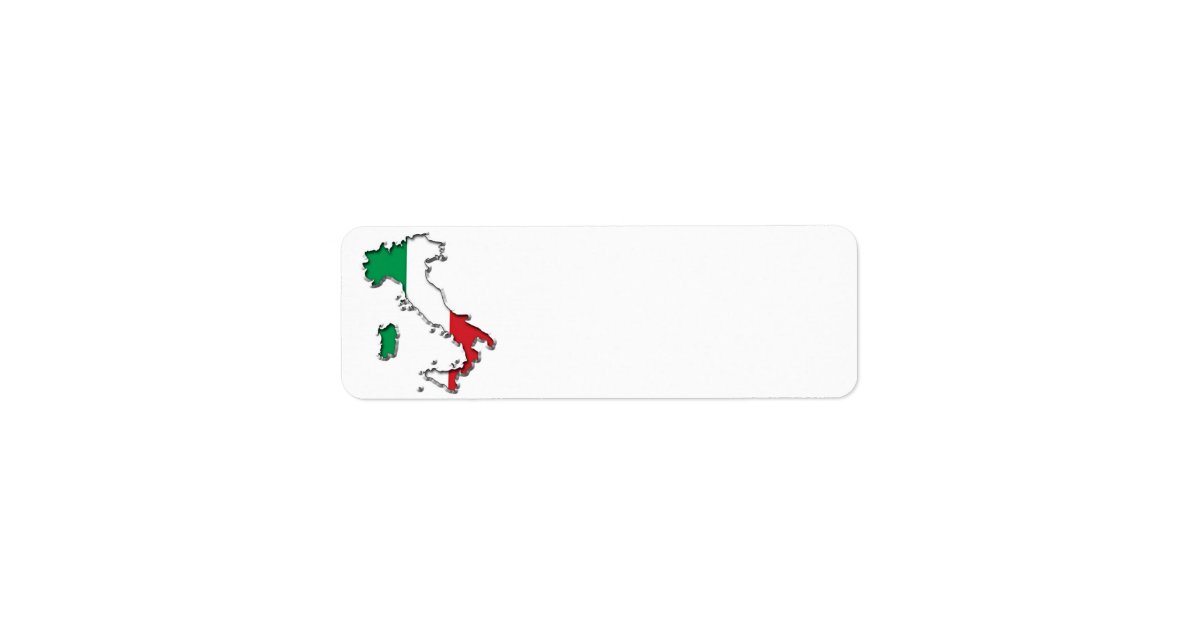 Map of Italy Address Label | Zazzle
