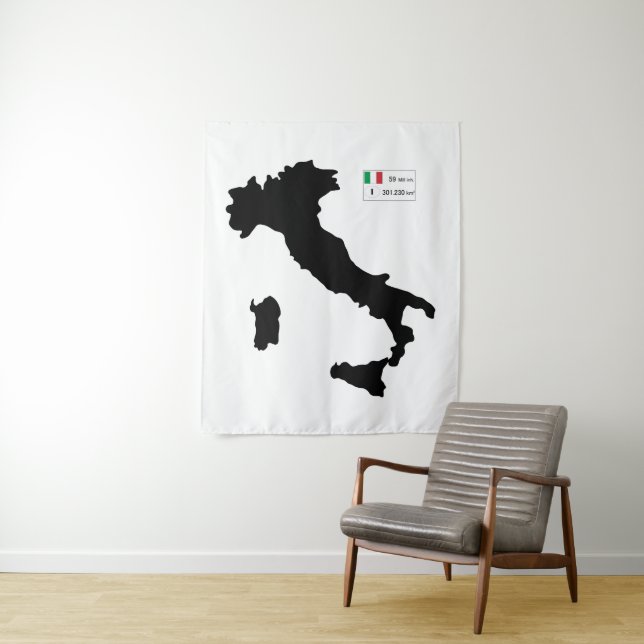 Map of Italy and big data Tapestry (In Situ)