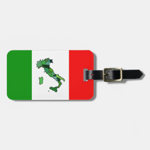 Map of Italy and Italian Flag. Luggage Tag