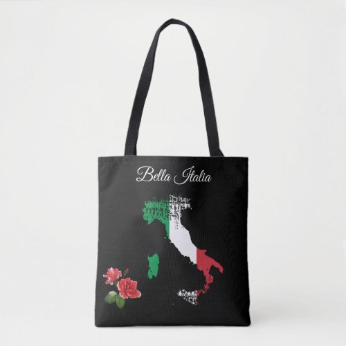  Map of Italy Bella Italia Italian Language Tote Bag