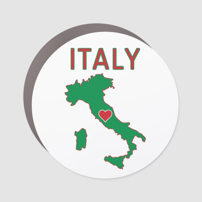 Map of Italy Car Magnet (Front)