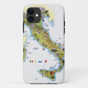 Map of Italy iPhone 11 Case