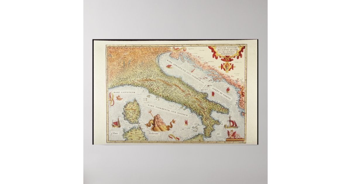 Map of Italy in 1500 Poster | Zazzle