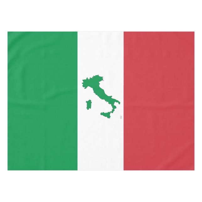Map of Italy - Italian Flag Tablecloth (Front (Horizontal))