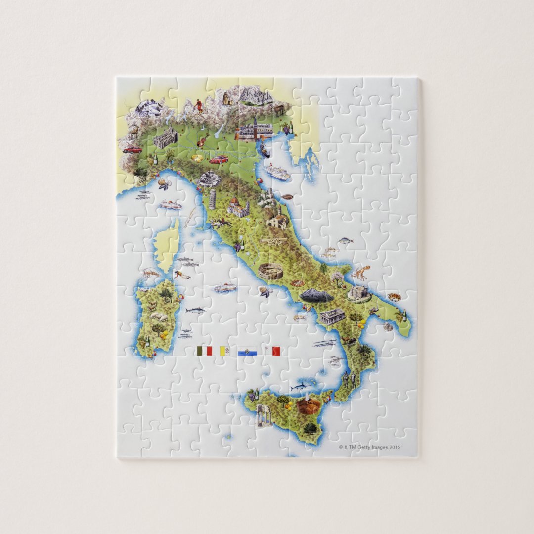 Map of Italy Jigsaw Puzzle | Zazzle