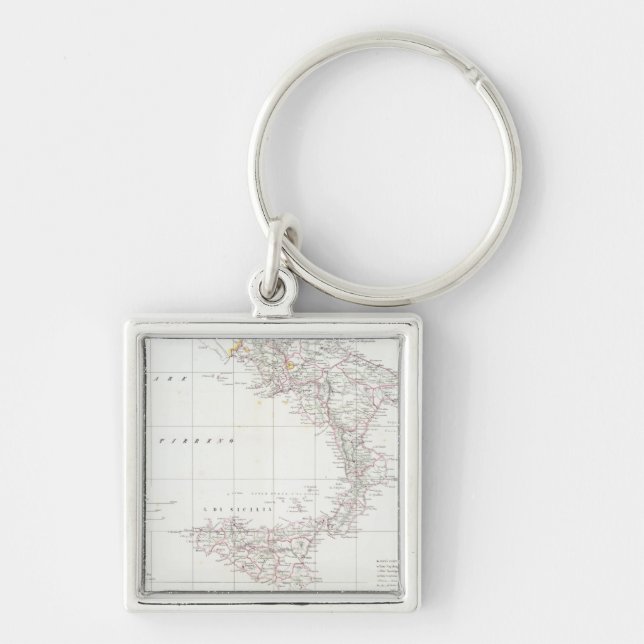 Map of Italy Keychain (Front)