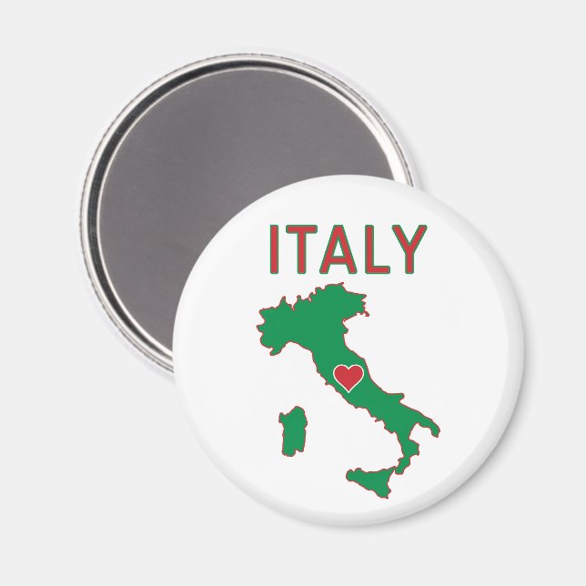Map of Italy Magnet (Front/Back)