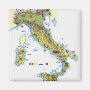 Map of Italy Magnet