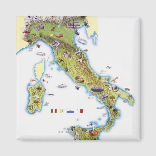 Map of Italy Magnet