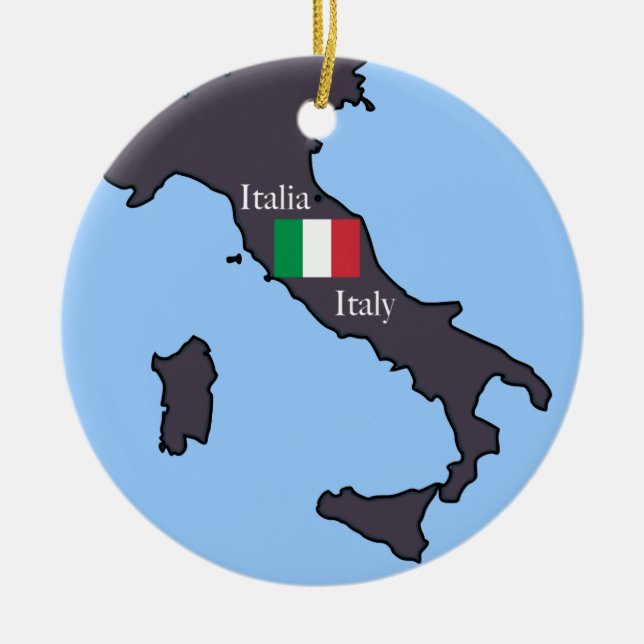 Map of Italy Ornament (Front)
