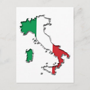 Map of Italy Postcard