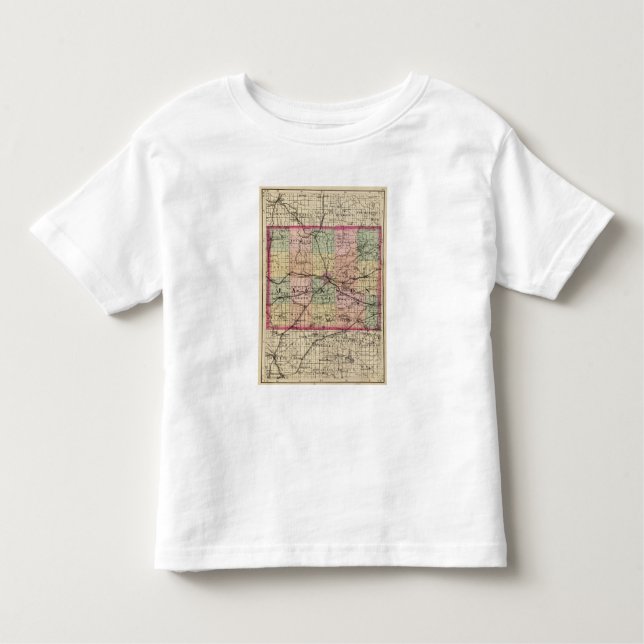 Map of Jackson County, Michigan Toddler T-shirt (Front)