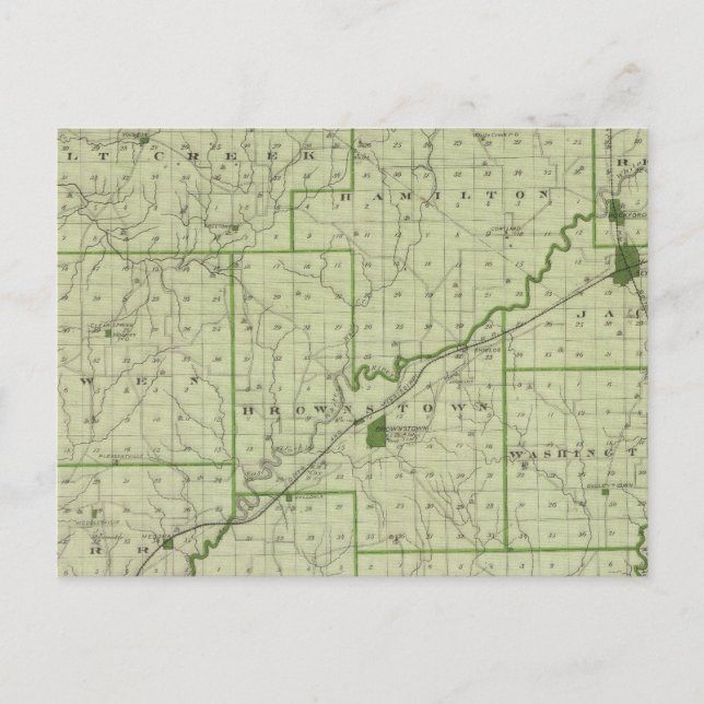 Map of Jackson County Postcard (Front)