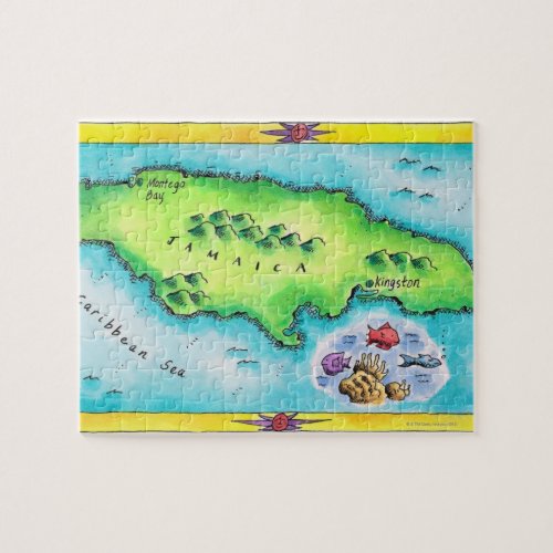 Map of Jamaica Jigsaw Puzzle