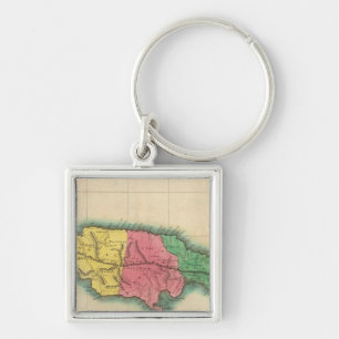 Map Of Jamaica Keychain